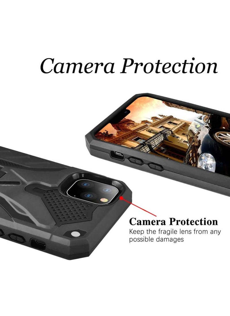 Bills iPhone 11 Pro Max Premium Armor Case Built-In Kickstand - Military-Grade Shockproof Protective Cover with Reinforced Corners (Black)  - Image 4