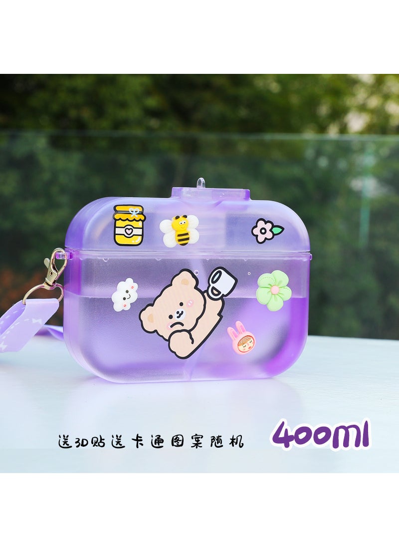 Generic - Factory wholesale cross-border e-commerce bag straw plastic cup stickers portable strap water bottle student female outdoor - Image 1