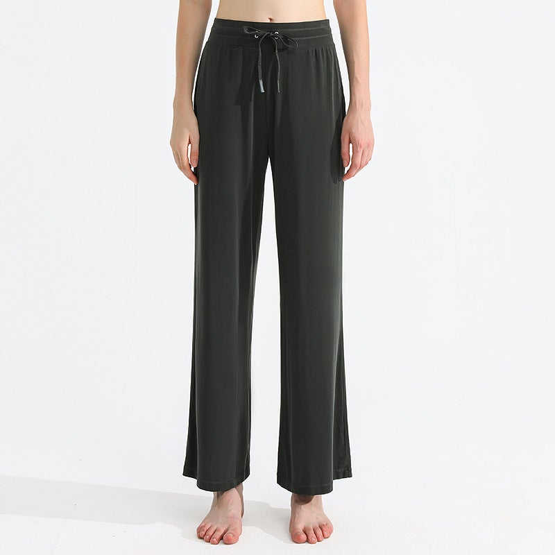 PLUS Modal Wide Leg Yoga Pants Elastic Drawstring YDK09 cloud green gray
