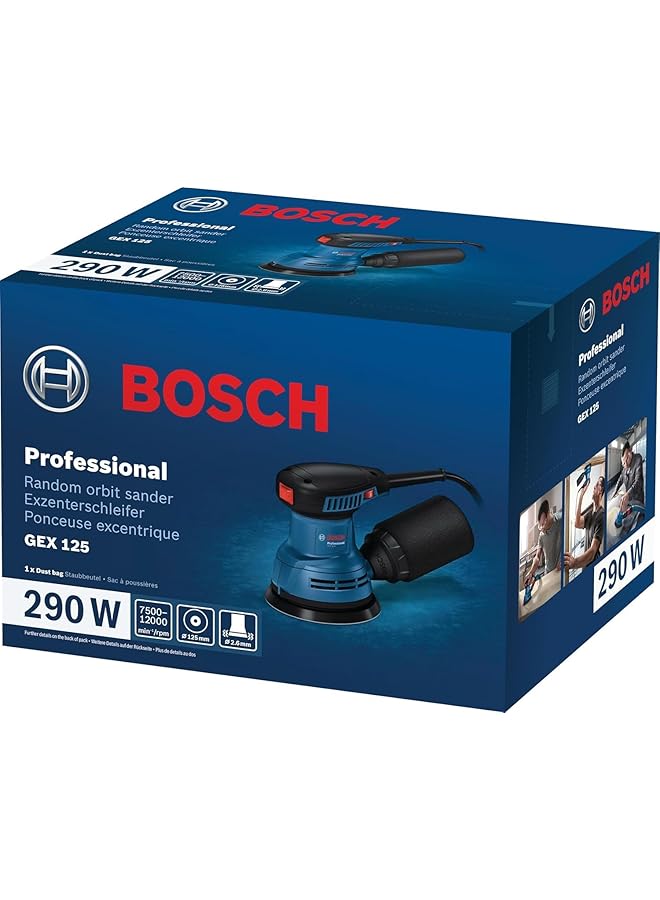 BOSCH Gex 125 Professional Random Orbit Sander 0 601 3A8 0L0 - Image 3