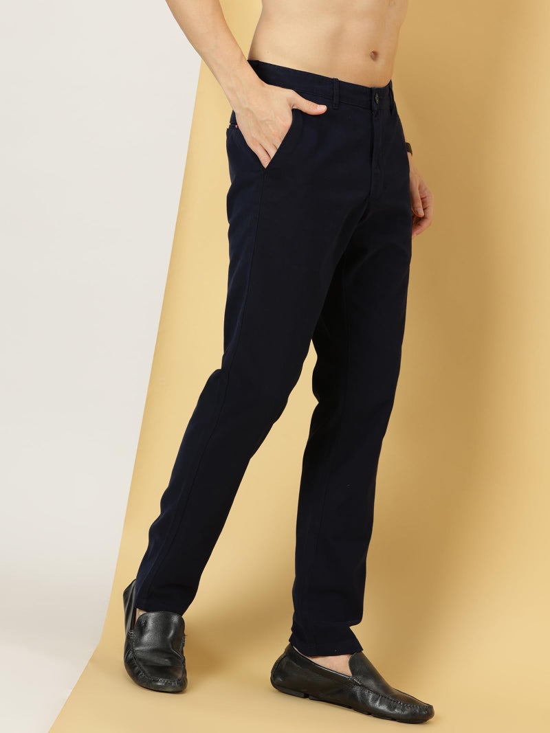 Thomas Scott Men's 100% Cotton Slim Fit Casual Chino Trouser (Navy Blue, 38) - Image 3