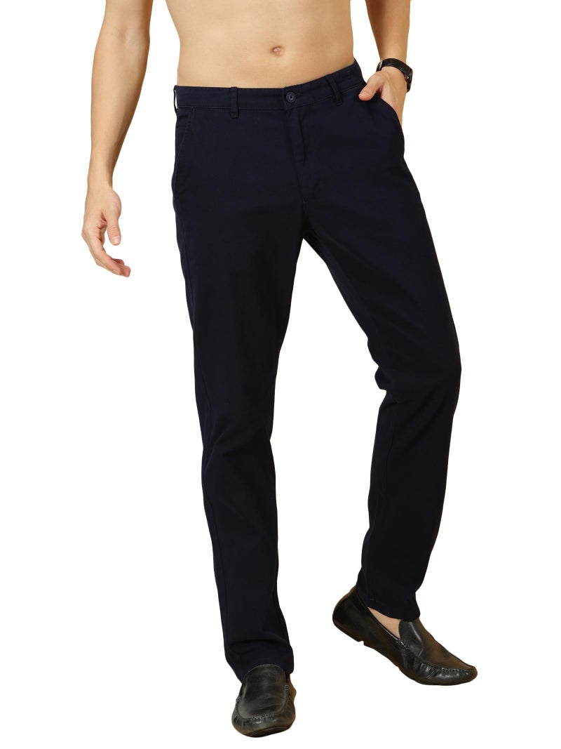 Thomas Scott Men's 100% Cotton Slim Fit Casual Chino Trouser (Navy Blue, 38) - Image 1