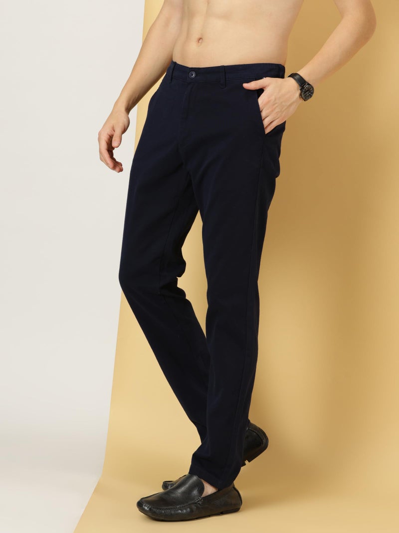 Thomas Scott Men's 100% Cotton Slim Fit Casual Chino Trouser (Navy Blue, 38) - Image 2