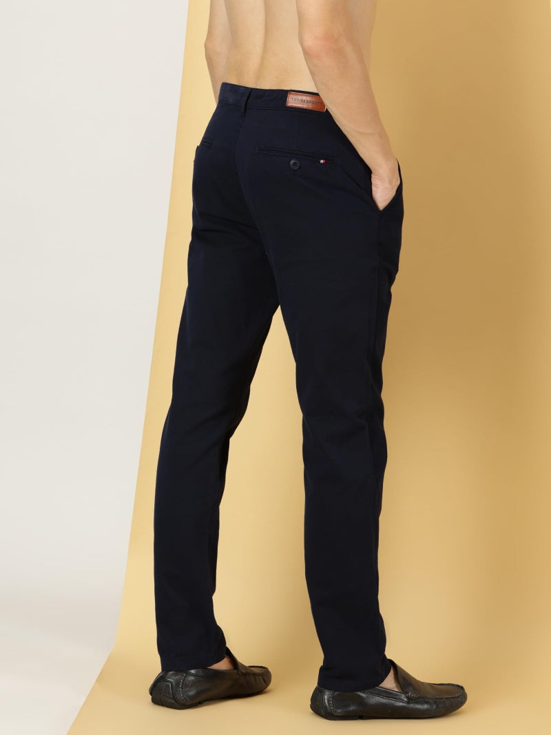 Thomas Scott Men's 100% Cotton Slim Fit Casual Chino Trouser (Navy Blue, 38) - Image 4