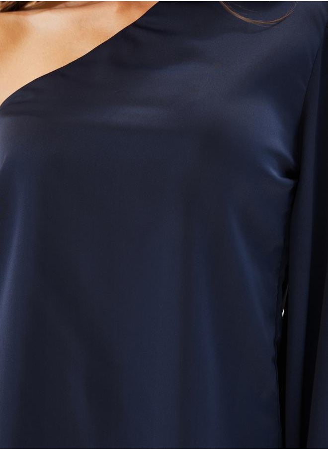 Styli - One Shoulder Top with Flared Trousers Co-Ords - Image 1