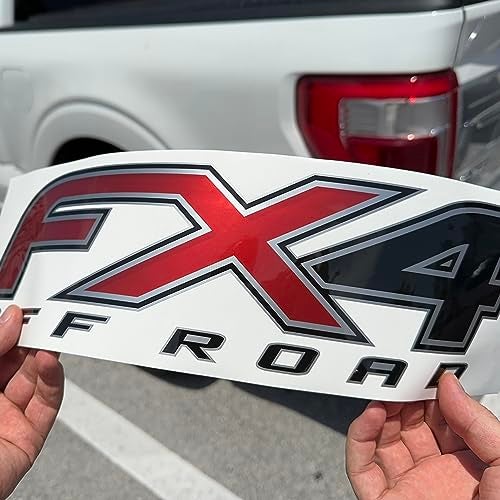 GOLD HOOK FX4 Off Road Decals and Stickers for Ford Truck F150 F250 F350 F450 (2012-2016) Super Duty (Set of 2) (Black, Red, Silver) - Image 4