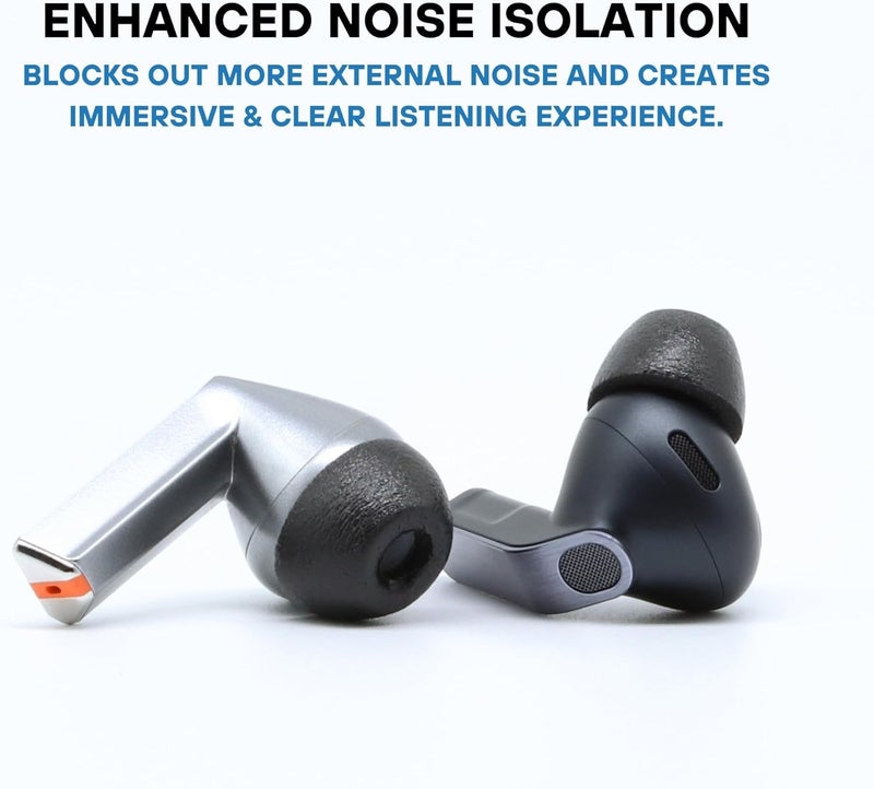 COMPLY TrueGrip MAX | Premium Memory Foam Replacement Earbud Tips for Samsung Galaxy Buds3 Pro | Long Lasting Comfort, MAX Durability, Secure Fit, Superior Noise Isolation| Black (Large) (3 Pairs) - Image 5