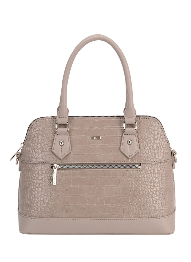David Jones David Jones iana Tote Bag for Women, Faux Leather Top-Handle Satchel Handbag Purse 