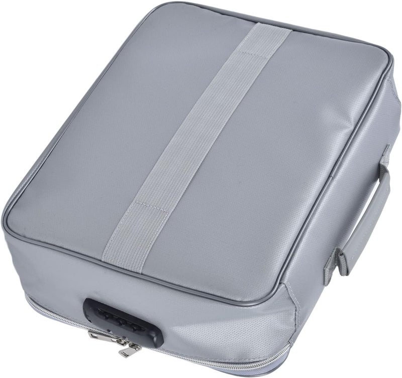 Document, Fireproof Document Bag, Easy to Carry Security Large Capacity Sturdy Fireproof Bag for Home for Travel for Office (Silver) - Image 5