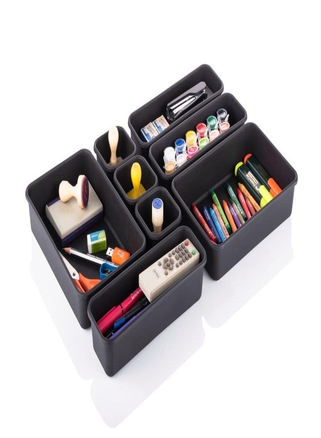 kaqer Plastic Interlocking Cutlery Drawer Desk Organizer, Kitchen Drawer Organizer - Image 3