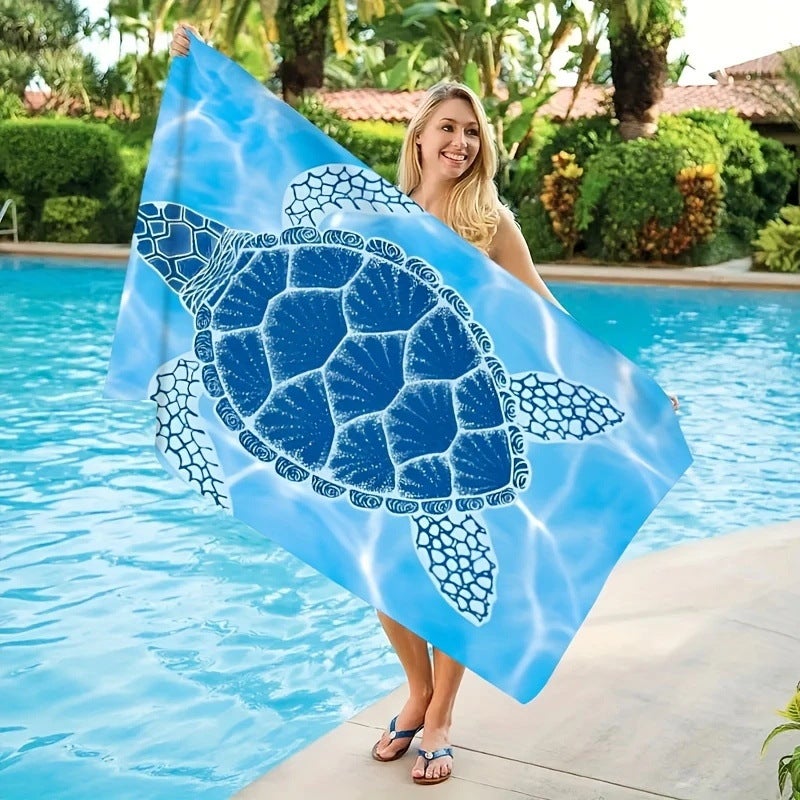 'S Popular Turtle Beach Towel Jit Dropshipping Digital Printing Factory Bath Towel Absorbent Quick-Drying Towel - Image 5