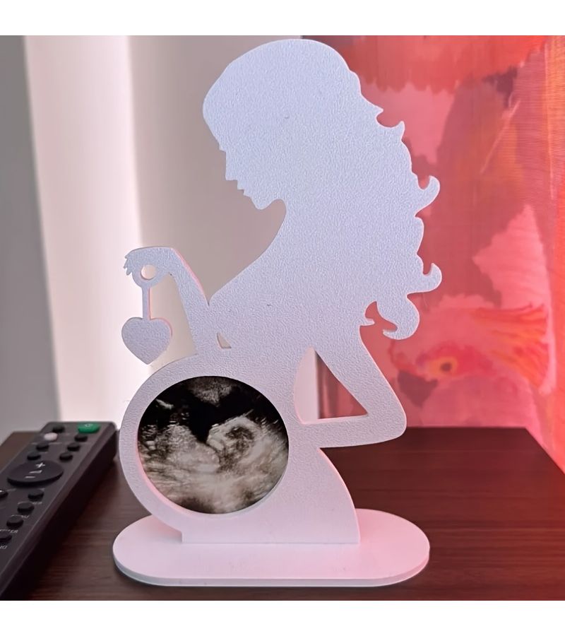 إطار عرض الصورة الأول للألتراساوند بتصميم أبيض، هدية إبداعية ذات معنى للأمهات الحوامل والأمهات المنتظرات. - Image 4