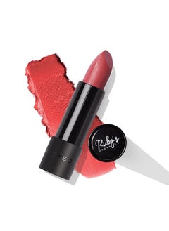 Ruby's Organics Ruby's Organics Semi-Matte Lipstick for Women All Indian Tones- Highly Pigmented, Moisturizing, Non Drying, Lightweight and Long Lasting- Lip Makeup, Synthetic Chemical Free- Apricot, 3.7g  - Image 1