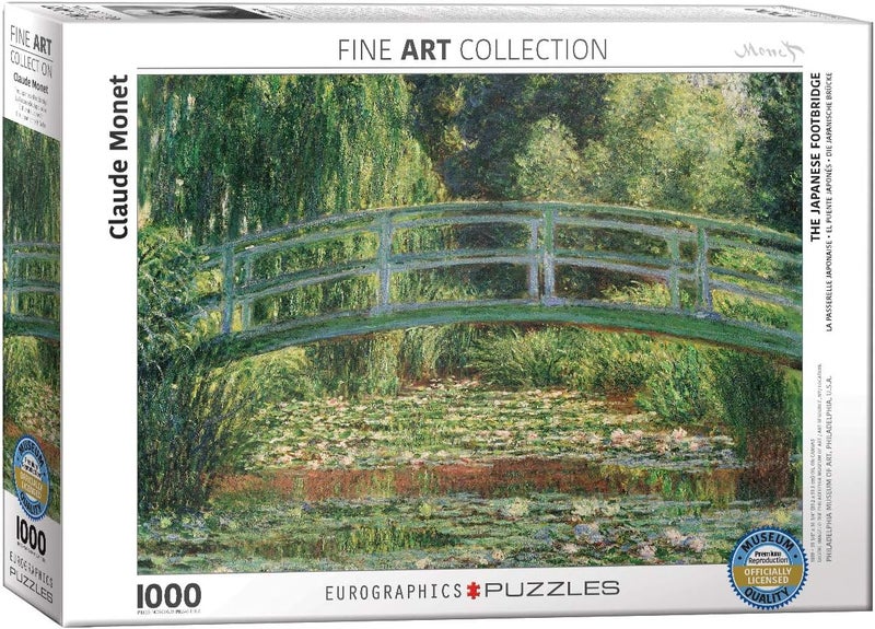 EuroGraphics The Japanese Footbridge by Claude Monet 1000 Piece Puzzle 60000827  Green - Image 1