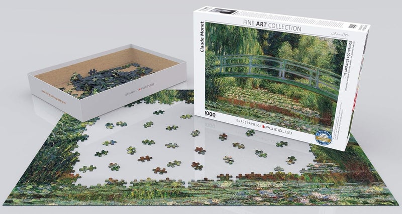 EuroGraphics The Japanese Footbridge by Claude Monet 1000 Piece Puzzle 60000827  Green - Image 4