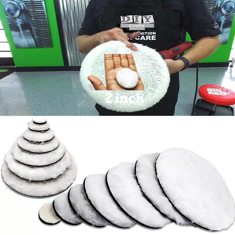 DIY Crafts 5 Pcs, 1" inch Fur Felt Pad Only, Fur Felt Pad Only Drill Buffing Felt Pads Sanding Polishing Waxing Sealing Glaze Felt Pad Buffing Polis(5 Pcs, 1" inch Fur Felt Pad Only) - Image 1