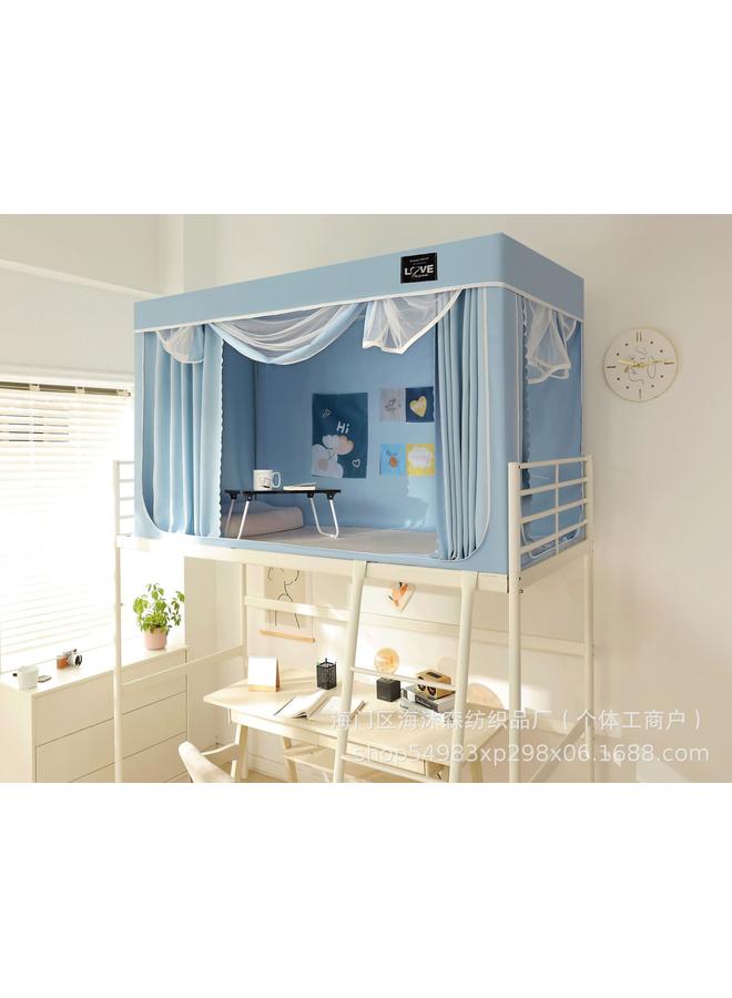 Bluejw 10Y Cross-border College Student Dormitory Mosquito Net Upper And Lower Bed Curtain Integrated Coating Shading Bed Curtain With Bracket Manufacturers  - Image 1