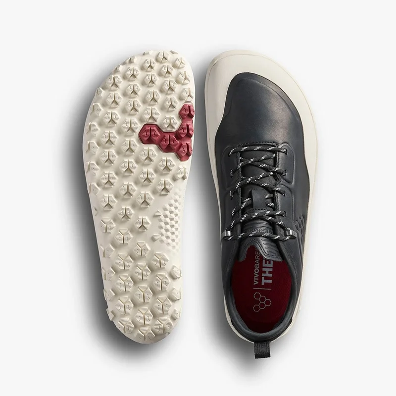 ڤيڤو بير فووت Tracker Leather Low Hiking Outdoor Boot Obsidian
