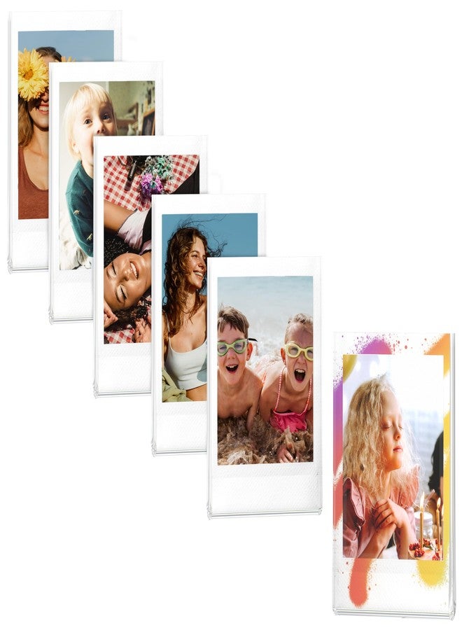 WINKINE Instax Frames for Photos, 2x3 inch Mini Polaroid Magnetic Frame, Acrylic Polaroid Fridge Photo Magnets for Fujifilm Instax Mini 11/12/40/EVO (Clear, 6 Pcs) - Image 1