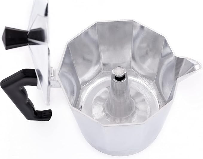 HOMETIC Aluminium Espresso Coffee Maker Moka Express 6 Cups Espresso MakerPercolatorStovetopFilter Coffee Maker for Italian Mocha Coffee Moka Pot 260 ML White - Image 5
