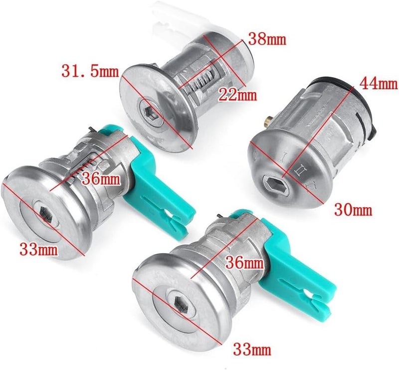 DEMULAX 8Pcs Ignition Lock Barrel with 4 Keys for Ford - Image 2