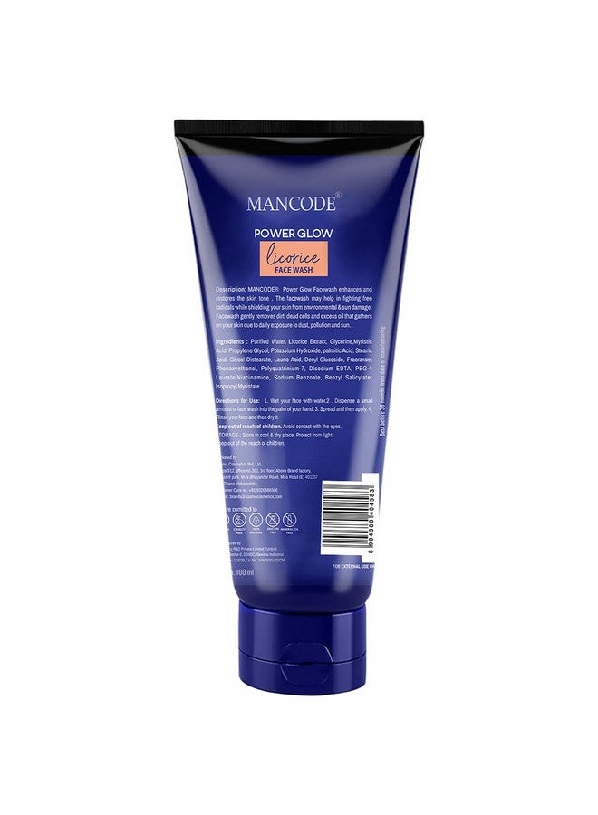 MAN CODE Power Glow Face Wash For Men, Best Oil Control Face Wash For Men, Ideal For Oily Skin, Deep Skin Cleansing, Licorice Face Wash, Instant Whitening Boost, Suitable For All Skin Type (100 Ml)  - Image 3