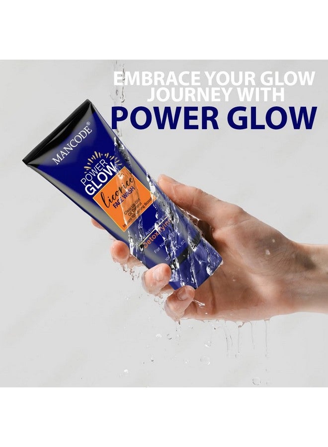 MAN CODE Power Glow Face Wash For Men, Best Oil Control Face Wash For Men, Ideal For Oily Skin, Deep Skin Cleansing, Licorice Face Wash, Instant Whitening Boost, Suitable For All Skin Type (100 Ml)  - Image 4