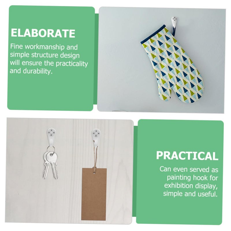 25 Pcs Plastic Invisible Nail Hooks Traceless Wall Hangers For Frame Mounting - Image 4