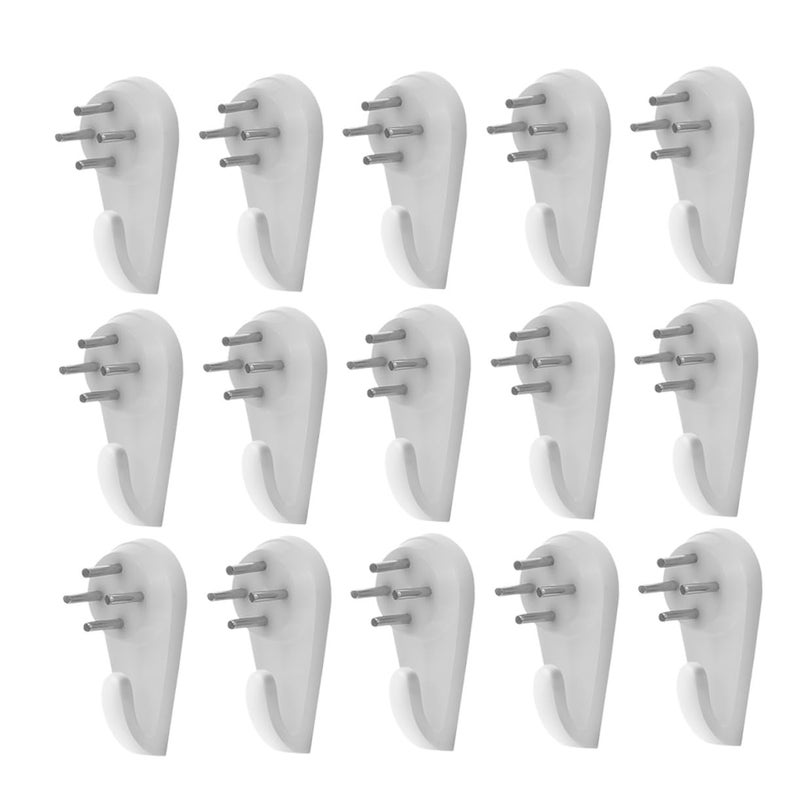 25 Pcs Plastic Invisible Nail Hooks Traceless Wall Hangers For Frame Mounting - Image 2