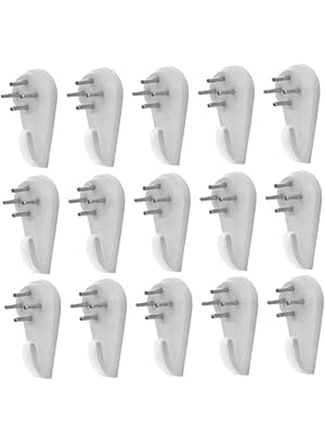 25 Pcs Plastic Invisible Nail Hooks Traceless Wall Hangers For Frame Mounting - Image 1