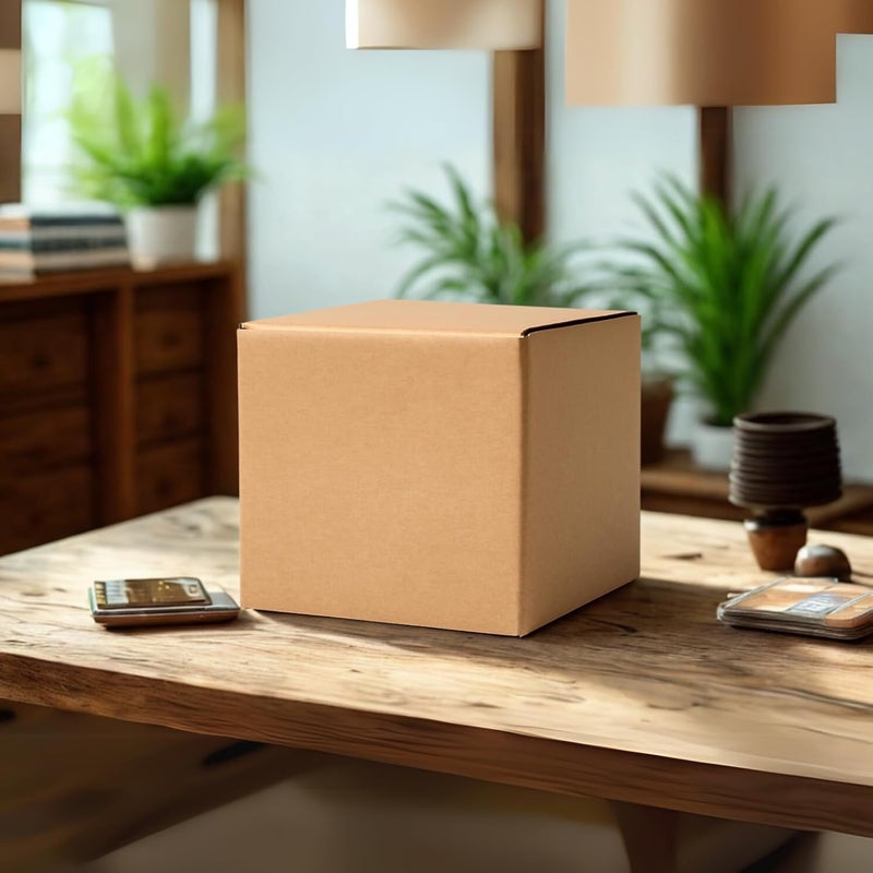 Boxivo 3 Ply Corrugated Cardboard Box Brown 4x4x4 Inch | Small Kraft Packaging Carton for Home, Office, Shipping, Storage, Gifting & E-commerce Parcel (Pack of 10) - Image 5