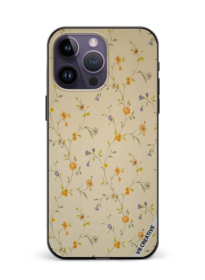 VR CREATIVE Protective Case Cover For Apple iPhone 15 Pro Pale Yellow Design Multicolour - Image 1