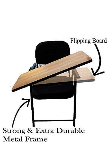 GOKOO GoKoo Folding Study Chair with Cushion Writing Pad Black for All Age  - Image 4
