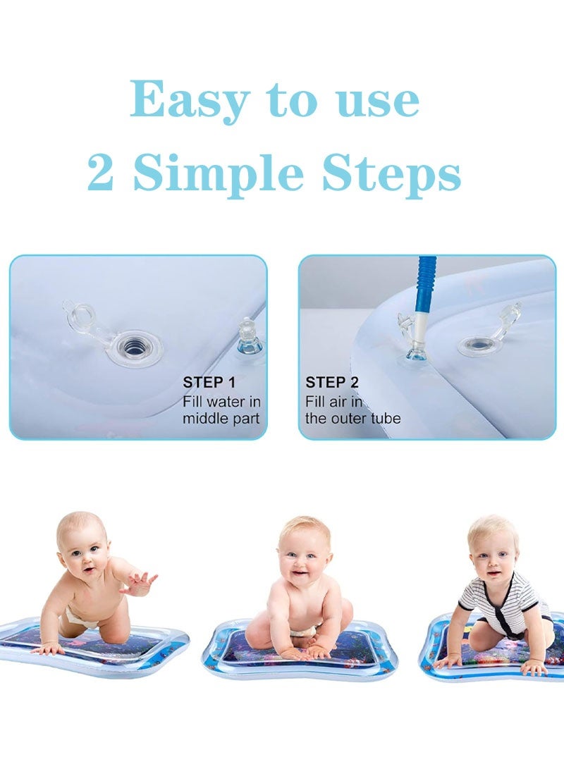 GZYIZHOU Inflatable Tummy Time Water Mat Baby – Infant and Toddler Play Sensory Toys for Early Development Activities | Age 3 to 12 Months - Image 3