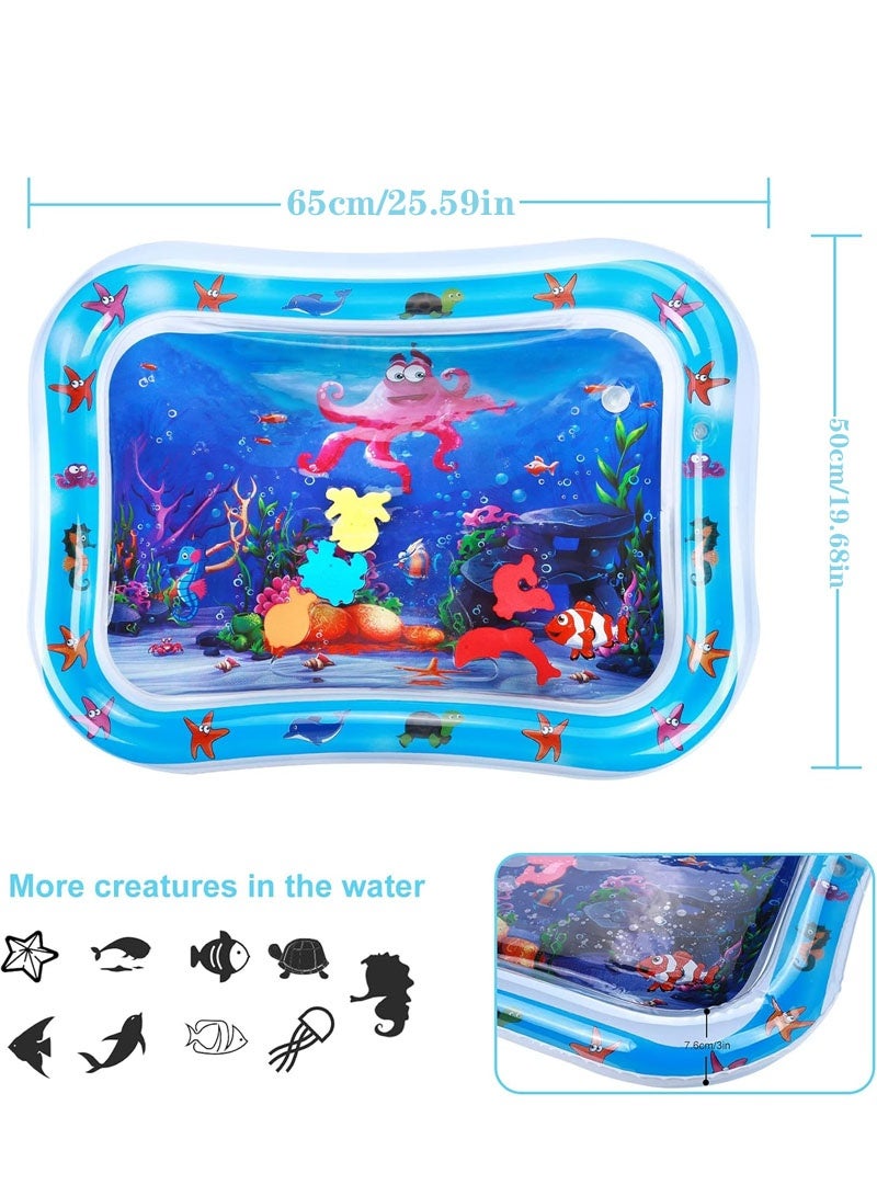 GZYIZHOU Inflatable Tummy Time Water Mat Baby – Infant and Toddler Play Sensory Toys for Early Development Activities | Age 3 to 12 Months - Image 2