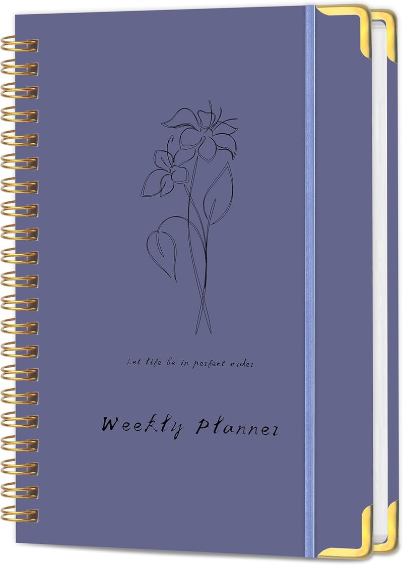 KAICN Undated Weekly Planner with Metal Corner Hardcover Notebook , A5 Size Journal with To Do List Planner, Habit Tracker,Weekly Goals for ADHD,Student, Office, Women, Men ,Gifts,6 x 8 inches，Spiral - Image 1