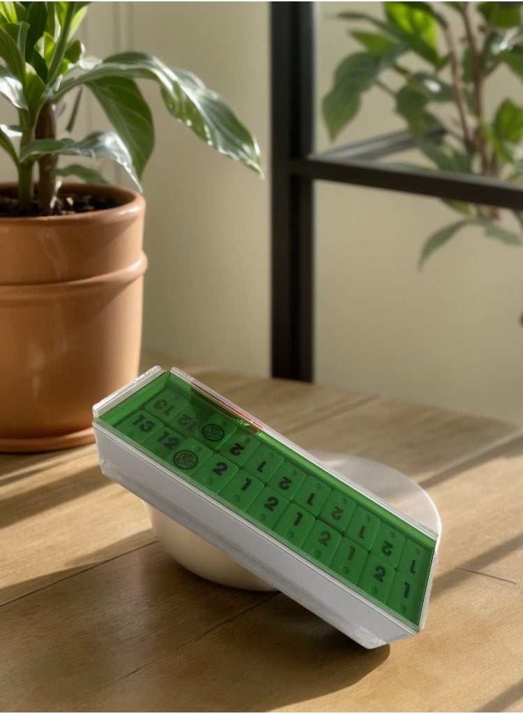 Lucite Board Game Set For All Age Person Stylist Gift Brain Booster Game Custom Acrylic Rummy Q Sets-Green  - Image 3
