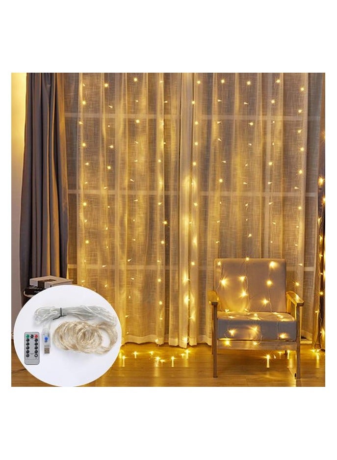 Generic 3M LED Curtain Garland Lights with Remote Control, USB Powered Fairy Lights for Window, Party, and New Year Decorations, Warm White Festoon String Lights for Indoor Home Decor  - Image 3