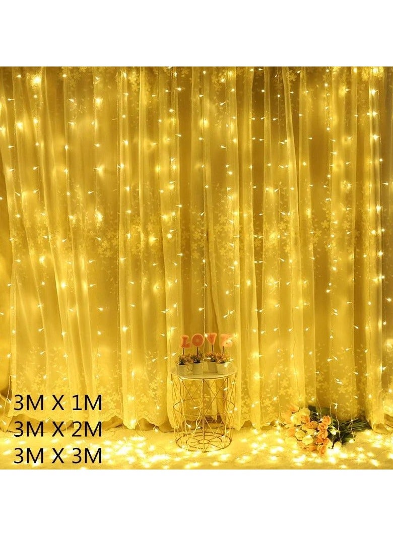 Generic 3M LED Curtain Garland Lights with Remote Control, USB Powered Fairy Lights for Window, Party, and New Year Decorations, Warm White Festoon String Lights for Indoor Home Decor  - Image 4