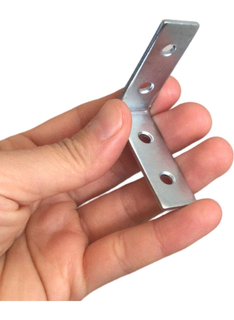 Glaswen 8Pcs Furniture Storage Cabinet Wall Fixer Corner Connection L Iron Miter Earthquake Safety 45X45X15MM  - Image 1