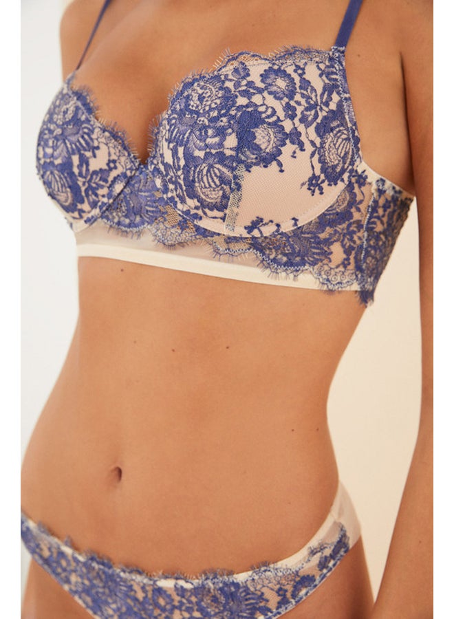 women'secret lace and mesh padded bustier bra  - Image 2