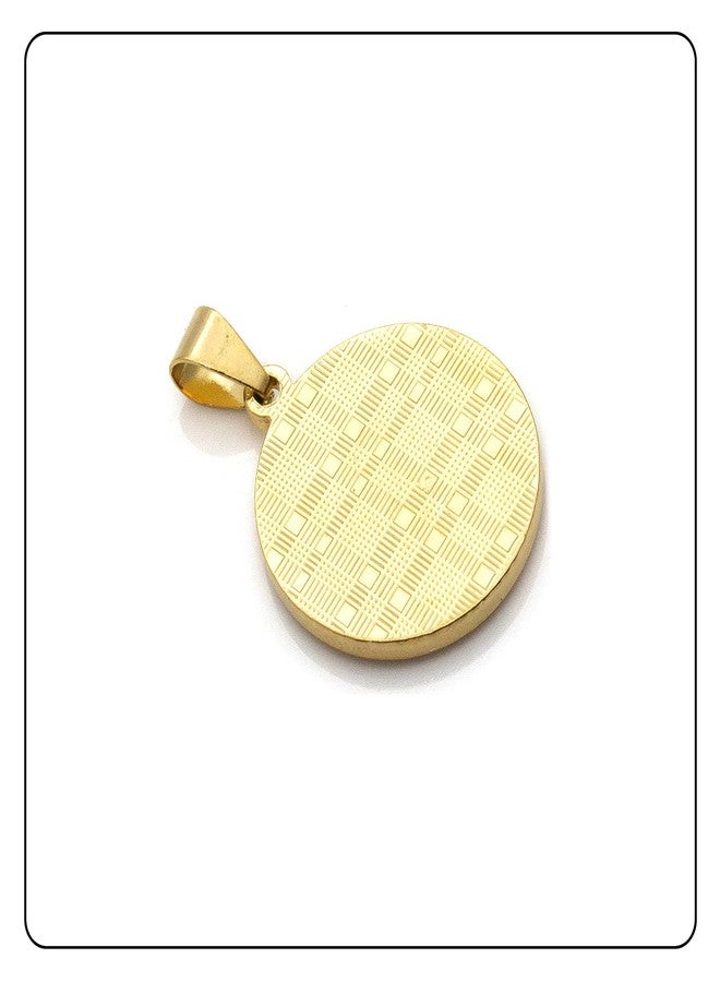 Fusamk Hip Hop 18K Gold Plated Dragon Round Tag Pendant Animal Necklace,22" Box Chain(Gold) - Image 4