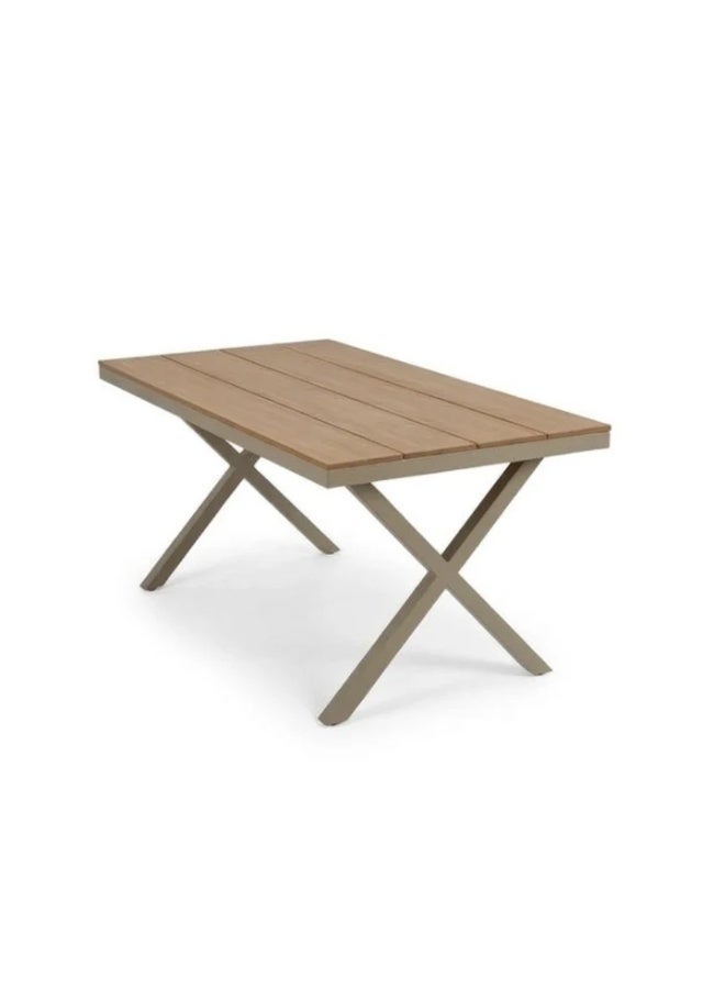 Casa Fiora Modern Aluminum WPC Outdoor Dining Set with 6 Cushioned Chairs - Image 2