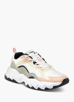Dash Women Panelled Sports Shoes with Lace-Up Closure  - Image 1