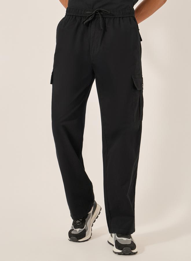 Styli Oversized Twill Cargo Pocket Joggers - Image 1