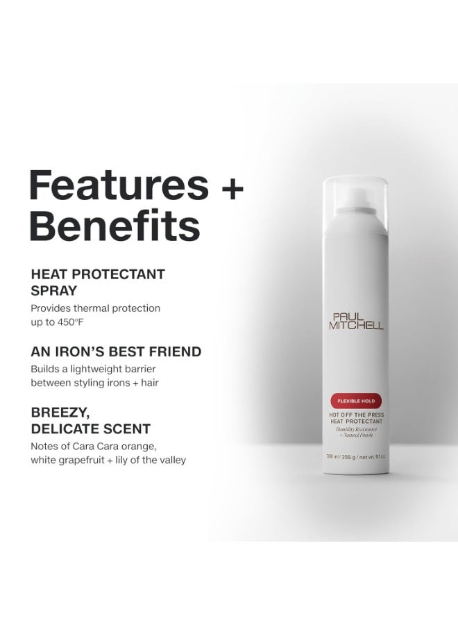 Paul Mitchell Hot Off The Press Thermal Protection Hairspray, Perfect Prep + Finish For Heat Styling, For All Hair Types, 6 oz - Image 3