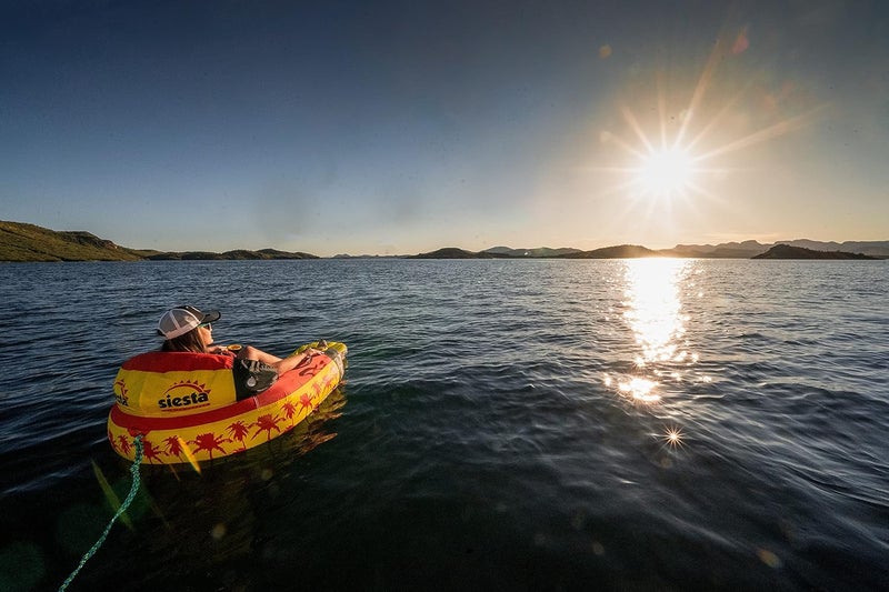Blue Wave Sportsstuff Siesta Lounge - Inflatable Floatable Lounge with Cup Holders and Storage - Image 3
