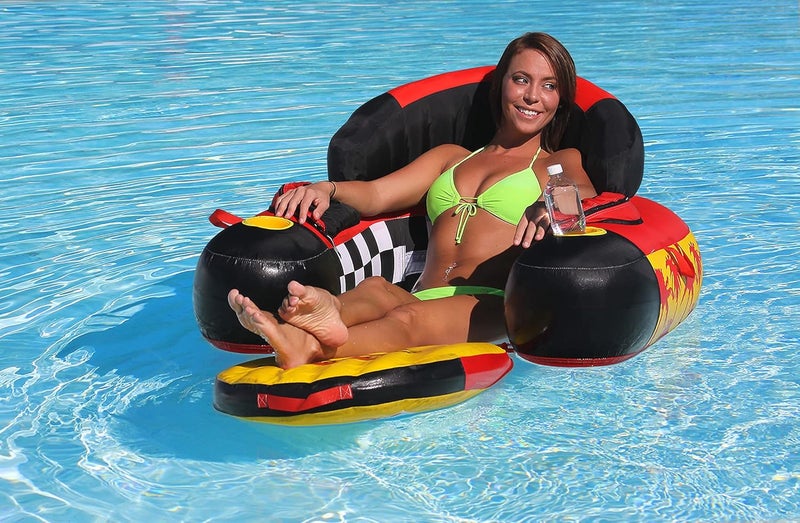 Blue Wave Sportsstuff Siesta Lounge - Inflatable Floatable Lounge with Cup Holders and Storage - Image 2