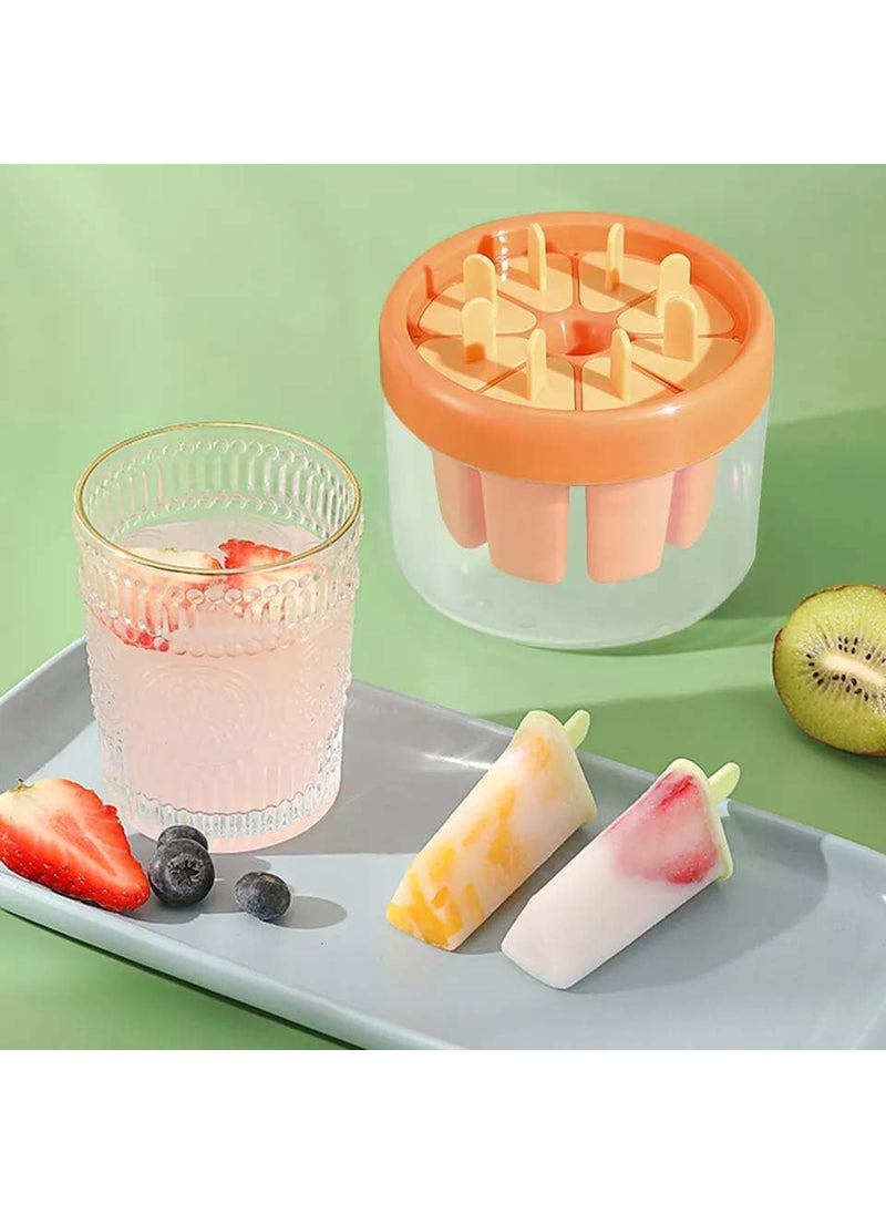 JOSSYFY - JOSSYFY Kulfi Candy for Children Adults Ice Cream Mold with Sticks and Ice Box Plastic Reusable Ice Pop Makers Homemade 8 Grid PopsicleFrozen Ice Cream Easy Release Popsicle Maker Multi - Image 1