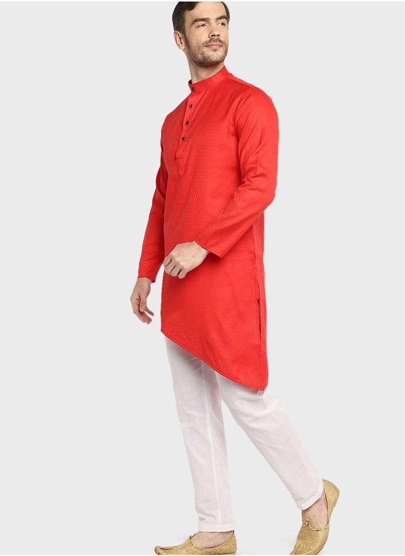 Devoiler Ethnic Asymmetric Long Kurta  - Image 4